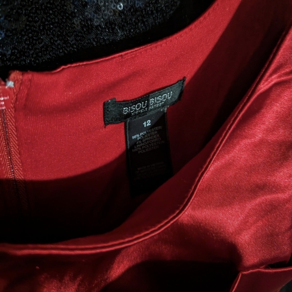 Bisou Bisou Red Ruched Dress Sz 12 - Picture 2 of 5